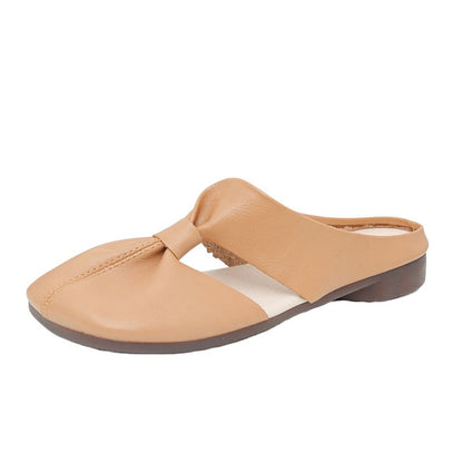 Women’s slip-on shoes with a bow and a soft sole
